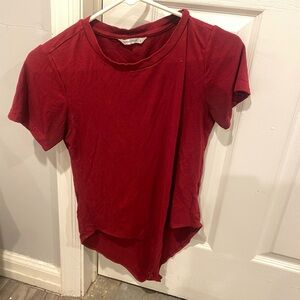 Woman’s red T-shirt bodysuit size large